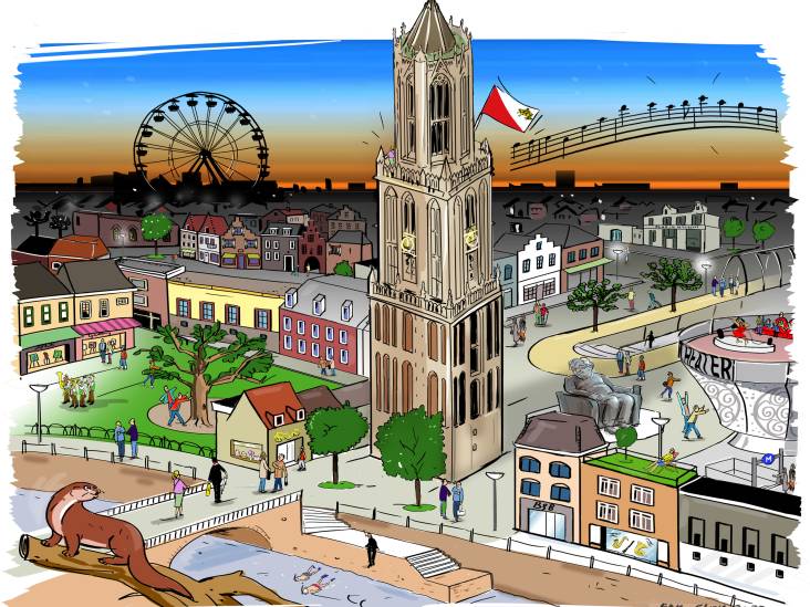 Minder winkels, kleinere huizen en je kunt zwemmen in de gracht: welkom in het Utrecht van het jaar 2040