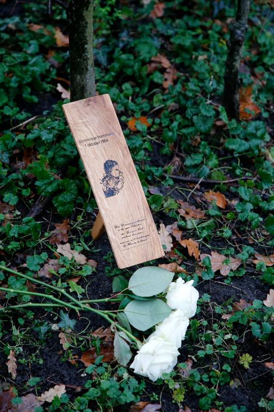 Een aandenken aan Dominique bij het grafveld waar hij 56 jaar geleden achter de heg in ongewijde grond werd begraven.